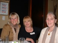 Sally Lahra, Lesley Kump and Margaret Muir at Grindelwald Alpenrose restaurant Tasmania
